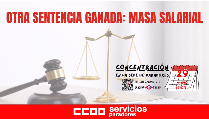 CCOO Paradores gana otra sentencia; masa salarial