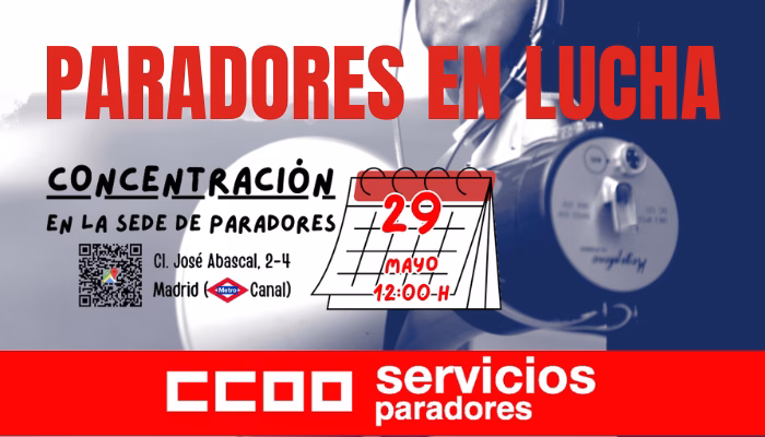 CCOO se concentrará en la sede de Paradores por el desbloqueo de las negociaciones