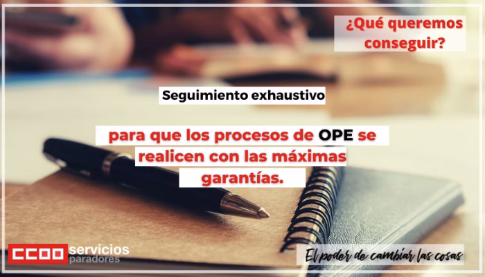 CCOO Paradores: Reunión comisión negociación sobre Ofertas Públicas de Empleo (OPE)