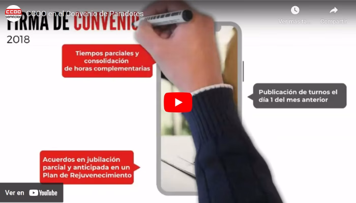 CCOO en la firma del Convenio Colectivo de Paradores